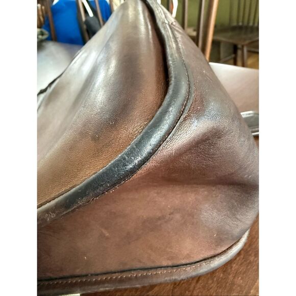 Vintage 1970s Coach Courier Pouch Shoulder Bag Mocha Dark Brown NYC - Picture 12 of 15